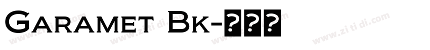 Garamet Bk字体转换